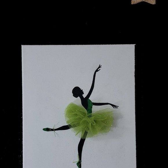 PAINTING Ballet Dancer Ballerina Art Wall Decor on Stretched Canvas HANDMADE - Picture 3 of 8